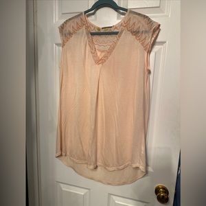 Little Yellow Button Anthropologie Size L Modal Hi-low Soft Tunic Shirt Women's